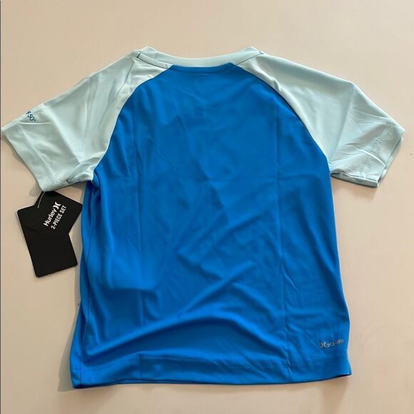 Hurley Blue Rashguard Swim Set with Shark Design - Picture 2 of 4